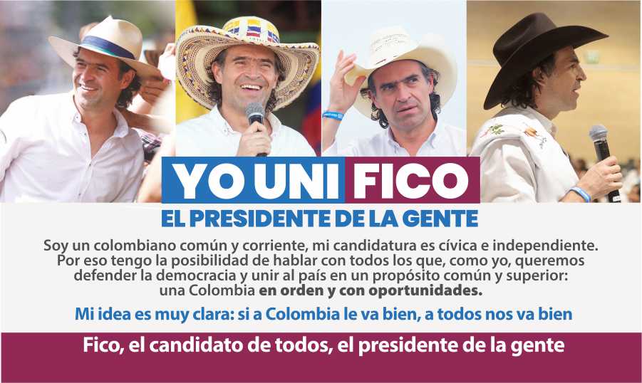 Publicidad política Fico Presidente de Colombia